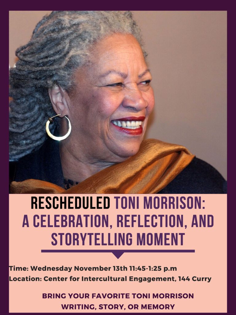Toni Morrison Event Flyer